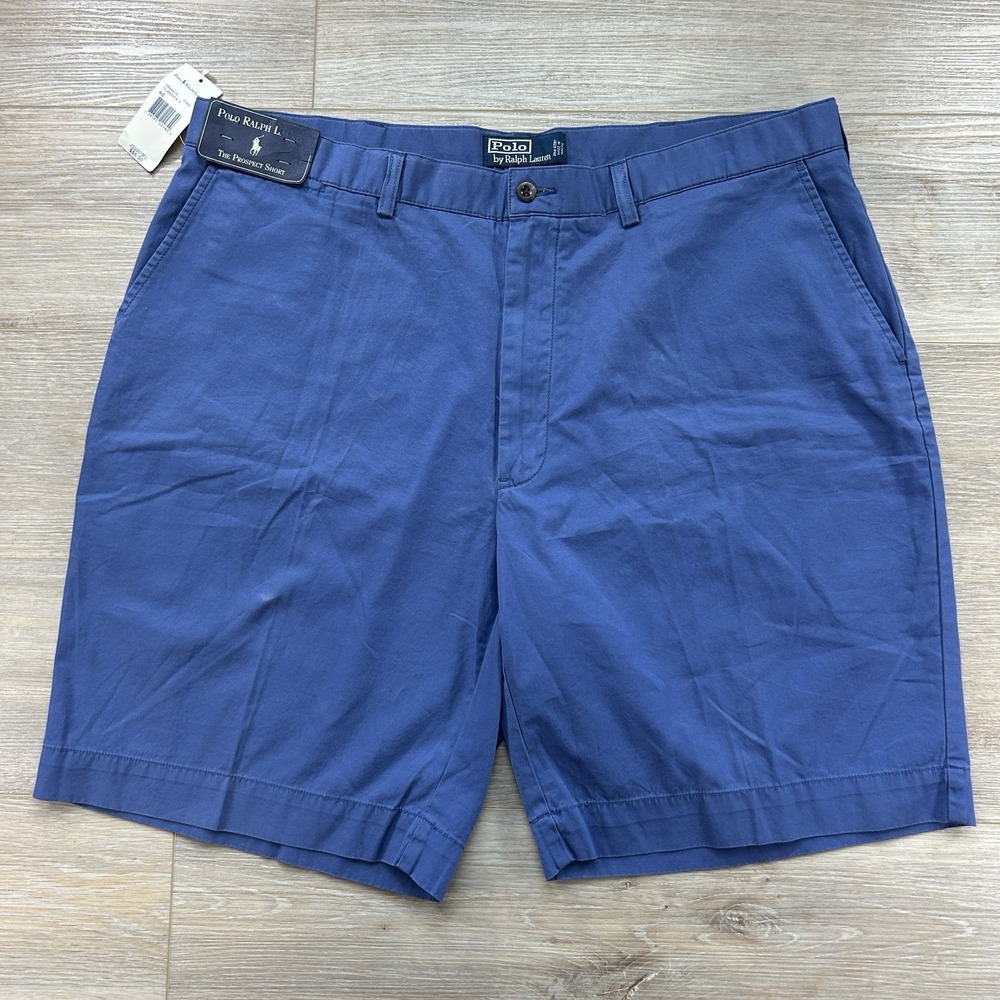 VTG Polo Ralph Lauren Blue Prospect Chino 9" Flat Front Shorts